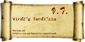 Virág Terézia névjegykártya